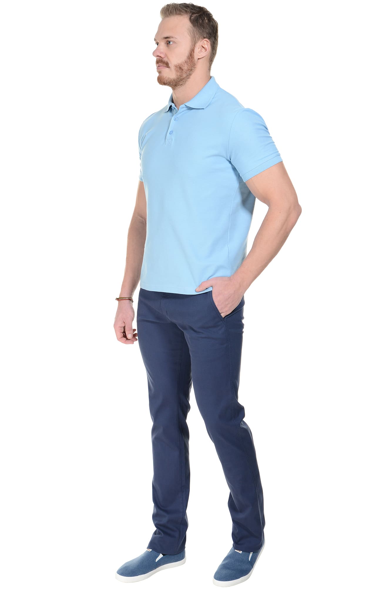 68226 Брюки  мужские blue (синие) El-Risto  Одежда для официантов  размер 44/170-176  - Вид №3