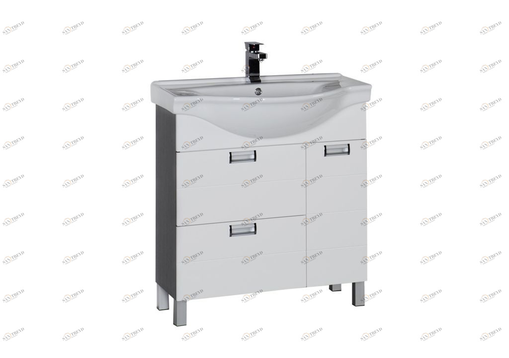 Тумба с раковиной Aquanet Сити 80 венге 0017312900169551