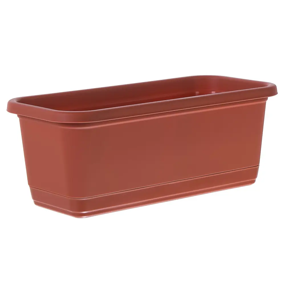 Ящик балконный терракот 40 см с поддоном, пластик Santreyd STLM-2030118