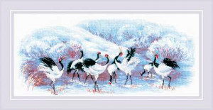 1806 Набор для вышивания Японские журавли 55 х 25 см RIOLIS Сотвори Сама