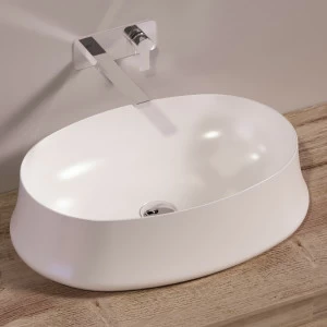 SH04BIANCO Накладная раковина на столешницу  овальная Simas Sharp