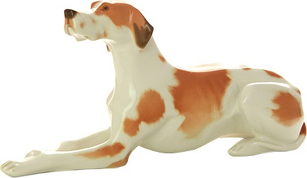 1049672 Императорский фарфоровый завод Скульптура "Пойнтер" Фарфор твердый 