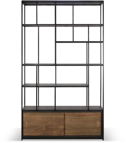 Ethnicraft Самонесущий открытый книжный шкаф из тика  10081/10082  - Вид №2