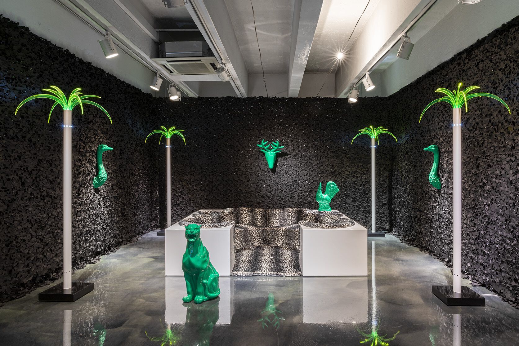 Секционный диван из стекловолокна с обивкой из искусственного меха Poltronova Safari ARCH-00052703 - Вид №4