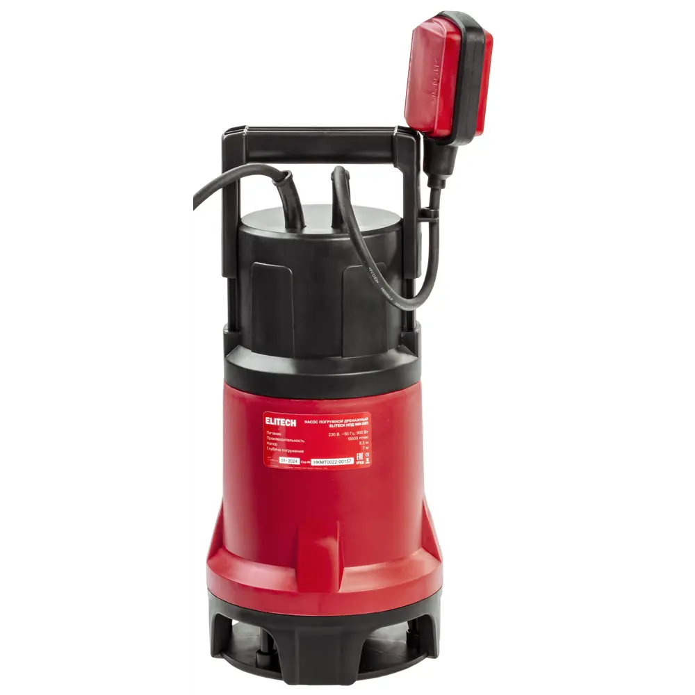 Насос погружной дренажный для грязной воды Elitech 400-35П 10800 л/ч STLM-2009551 - Вид №2