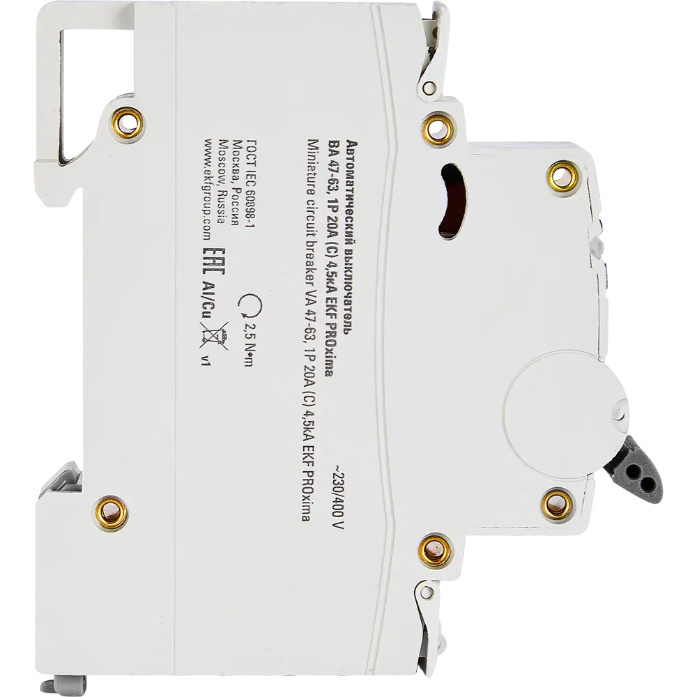 Автоматический выключатель EKF ВА47-63 4P C32 A 4.5 кА STLM-2009287 - Вид №3