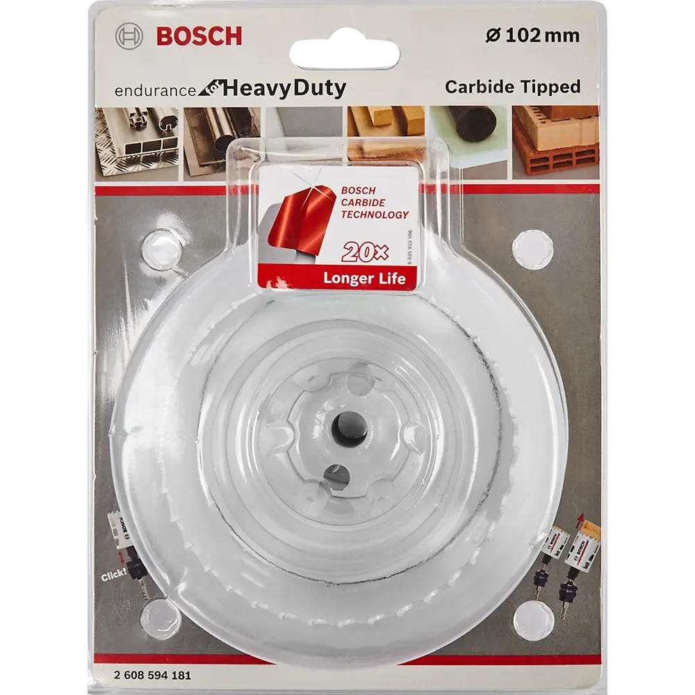 Коронка универсальная твердосплавная Bosch Endurance for Heavy Duty 2608594181 102 мм 82857550 STLM-2209693 BOSCH PROFESSIONAL  - Вид №2