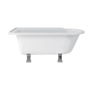 Burlington Душевая ванна Hampton 150 см со стандартными ножками для левой руки Левая рука с периодической ножкой из хрома E9 CHR E20