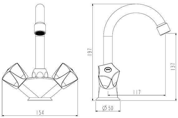 Смеситель для умывальника Esko Moskow  MS 26 Moskow  MS 26 sun-id-669461 - Вид №1