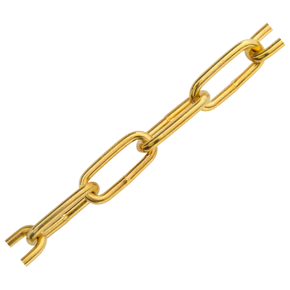 Цепь Standers латунированная сталь DIN 5685/A короткое звено 2 мм 5 м/уп STLM-2126930