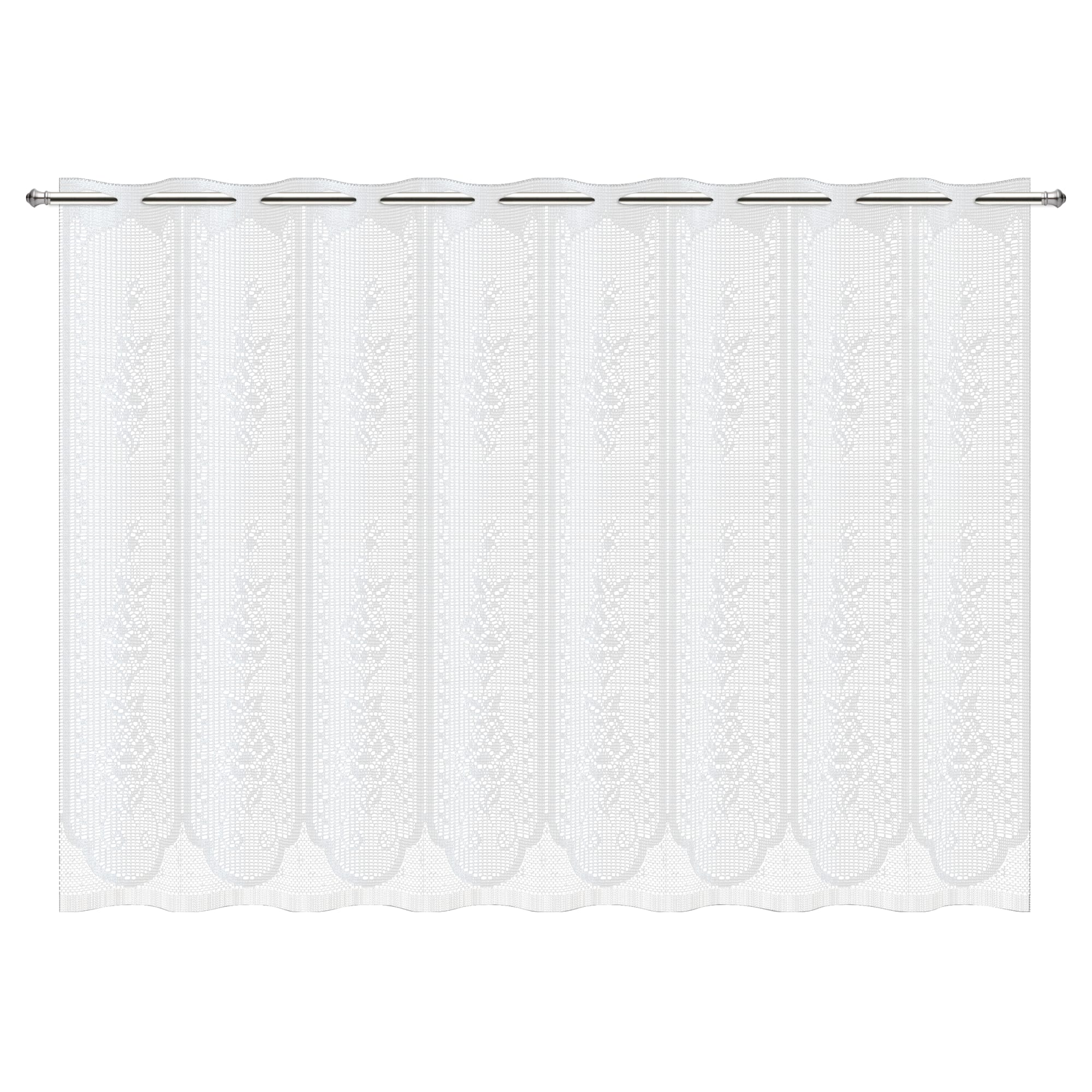 81948132 Занавеска Кружева белый 140х75 см цвет белый Santreyd 