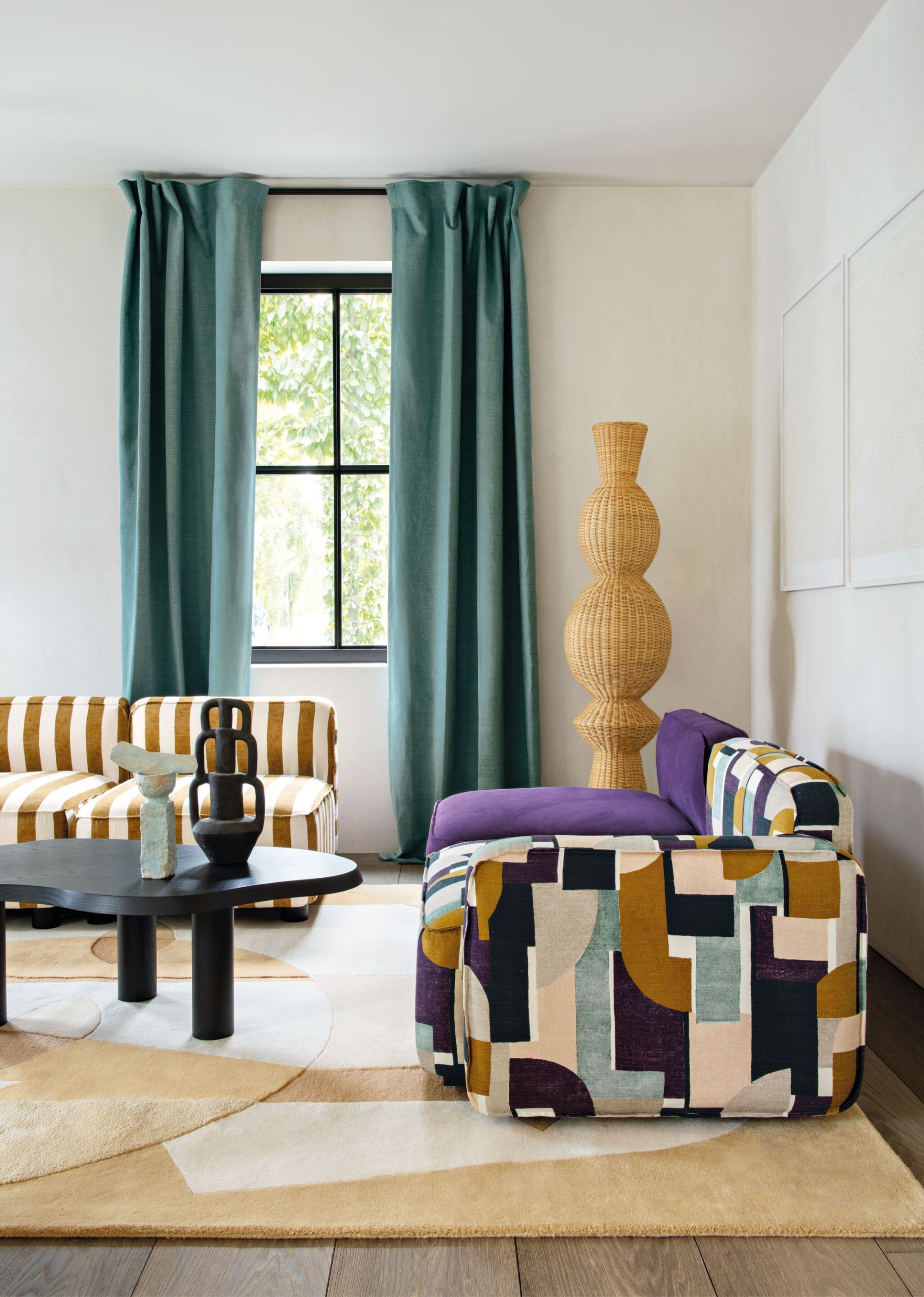 Моющаяся полосатая ткань Casamance Paris Texas ARCH-00035396 - Вид №1