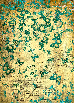 00579 Декупажная карта 21 x 29.7 см СК "Изумрудные крылья мини" Чип-Арт 