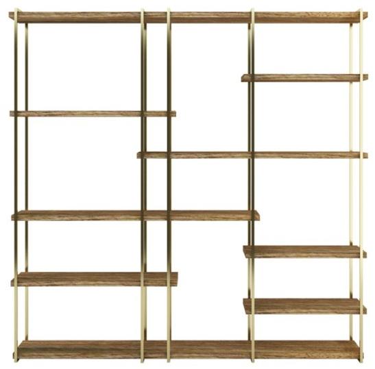 ZALABA Design Открытый двусторонний книжный шкаф из стали и дерева Zulu sun-id-1398339 - Вид №4