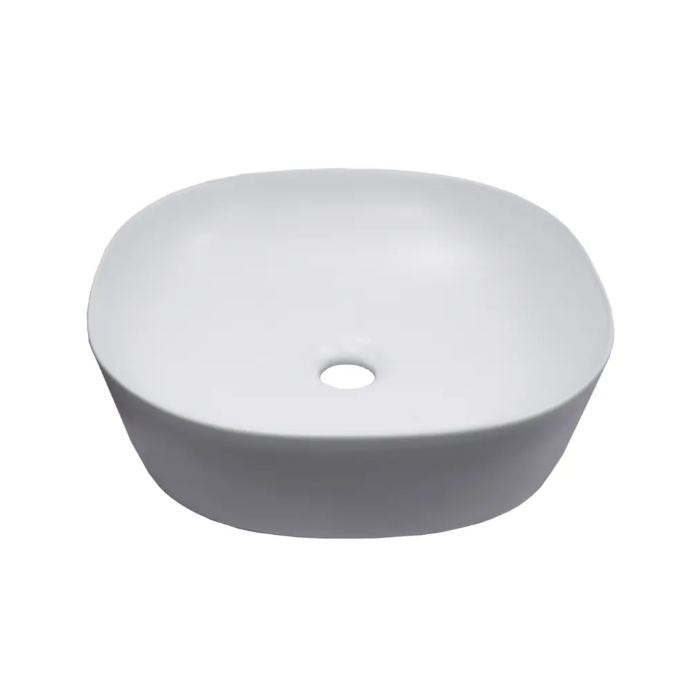 Раковина Slim New накладная 40 см матовая керамика цвет белый Santreyd STLM-2024088 - Вид №2