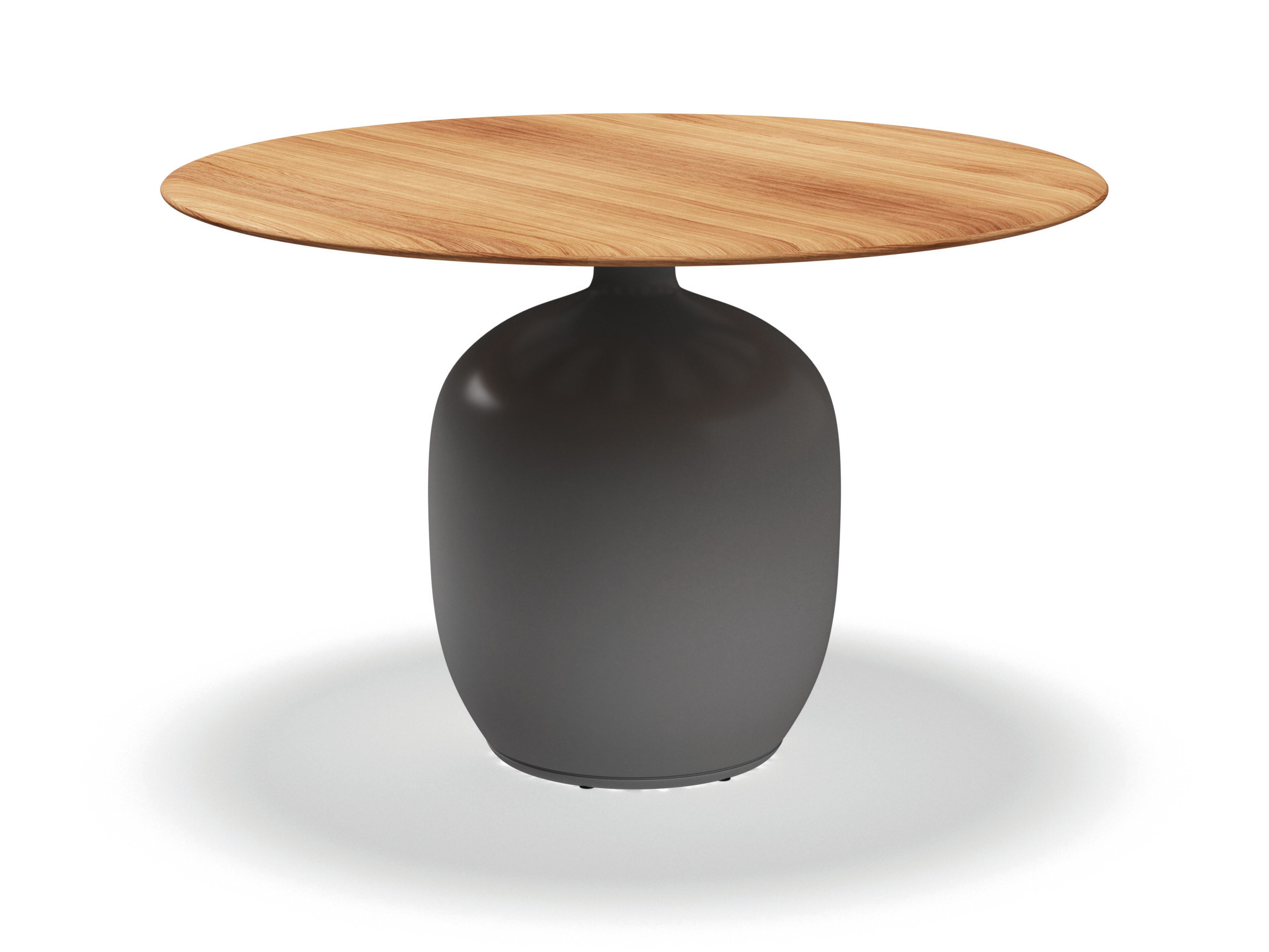 Круглый керамический садовый стол с тиковым верхом Gloster KASHA ARCH-00007026 - Вид №3