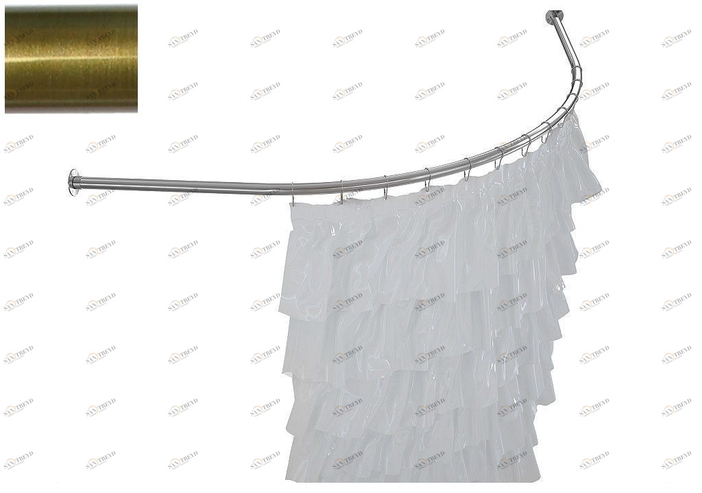 Карниз для ванны Aquanet Graciosa полукруглый 150x90 бронза 00241515