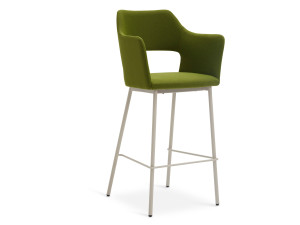 Высокий стул с мягкой тканью с подлокотниками