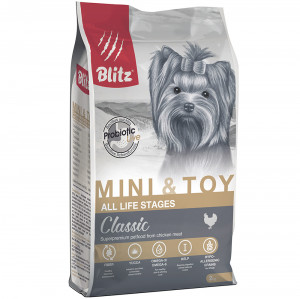 ПР0037302 Корм для собак adult mini &toy breeds для мелких и миниатюрных пород сух. 2кг Blitz