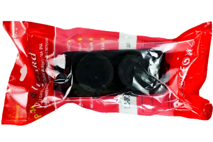 Розетка силовая черный LEZARD 106-0400-0110