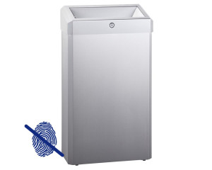 KSM171 Ведро STELLA Anti-FingerPrint с открытой крышкой, 27 л, матовая сталь с покрытием AFP Merida