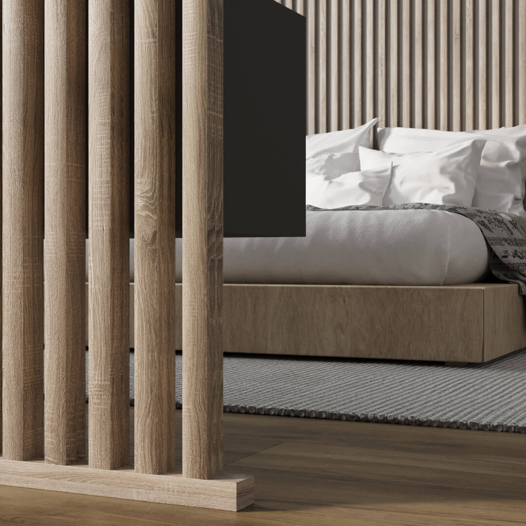 Интерьерная рейка МДФ STELLA Милана Дуб Винтаж 20*30*2700 (уп.8 шт.) Standart STSR-827 - Вид №7