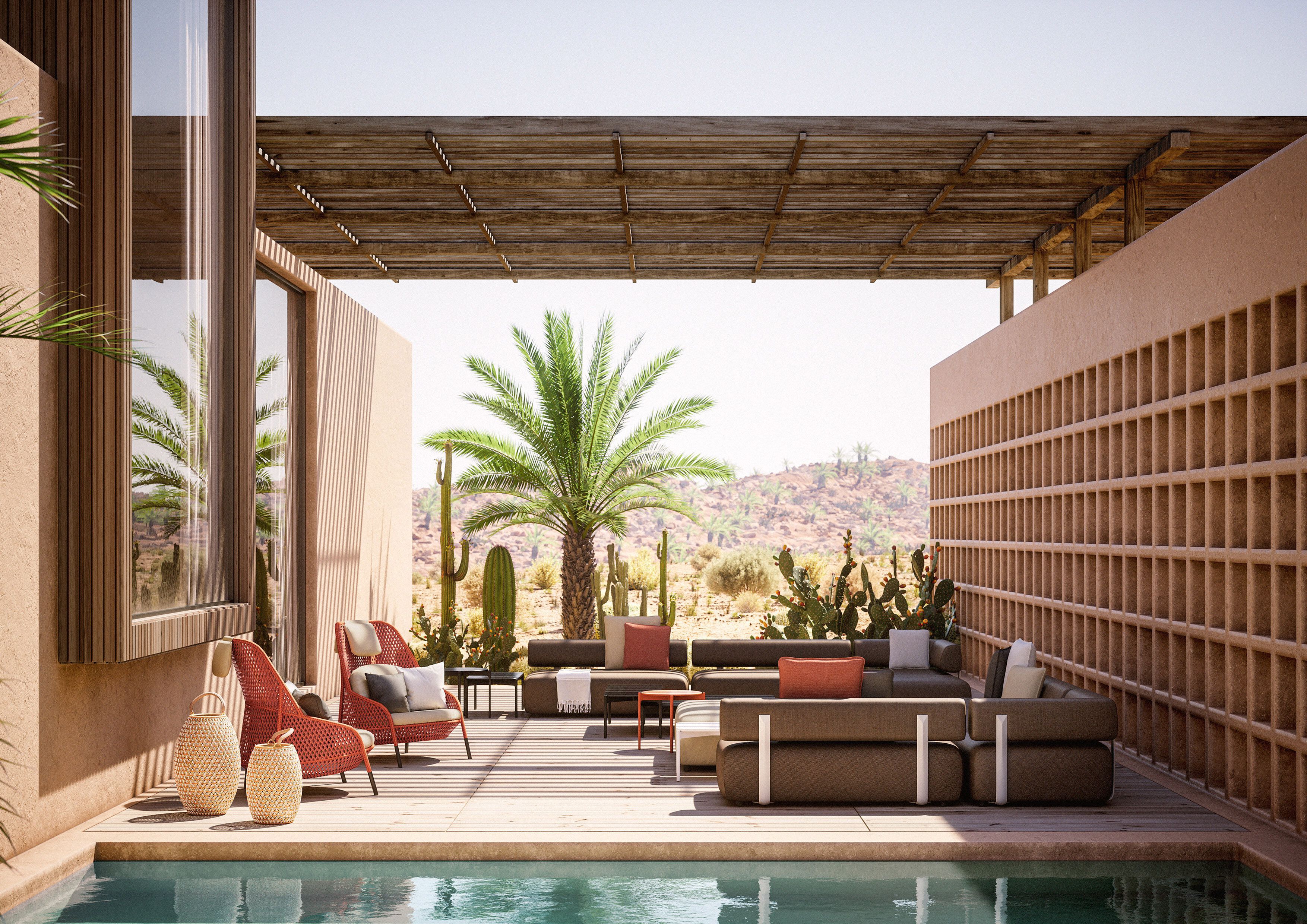 Алюминиевый квадратный садовый столик с порошковым покрытием с керамическим материалом DEDON IZON ARCH-00011483 - Вид №5