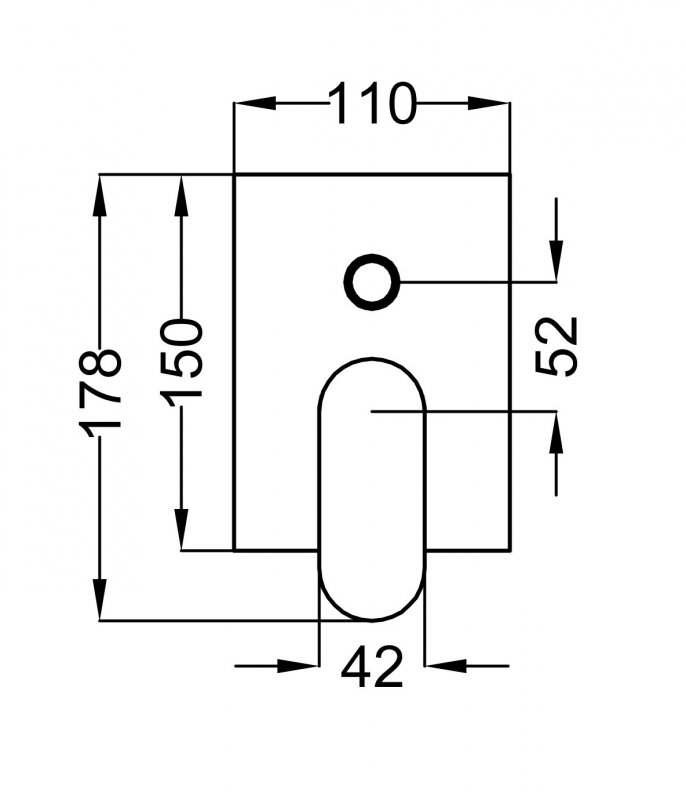Встраиваемый однорычажный смеситель Cezares STELLA-VDIM-01-Cr - Вид №1