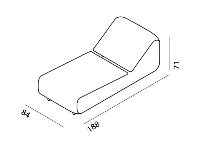 Шезлонг из ткани Desalto клип ARCH-00096545 - Вид №4