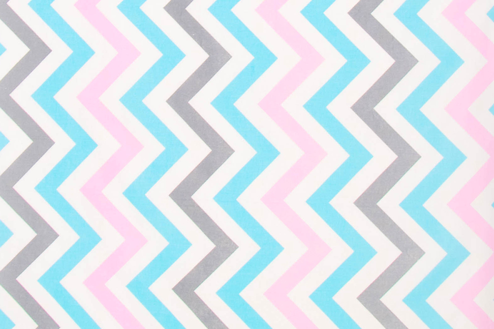 Детское постельное белье "Зигзаги" графит, лаванда, бирюза БЕЛЬМАРКО  327399 Голубой;розовый Santreyd  - Вид №3