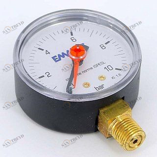 Манометр радиальный 63 мм 1/4'' 10 бар EMMETI 612010