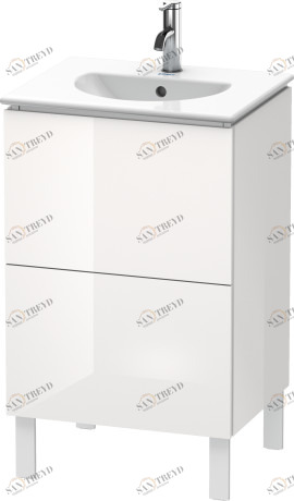 LC660402222 Тумбочка напольная L-Cube #LC6604 520 x 419 мм Белый глянцевый декор Duravit