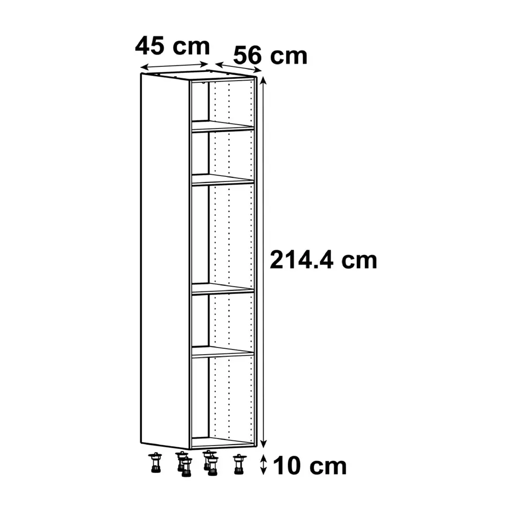 Колонка напольная Delinia ID 45x214.4x56 см, ЛДСП, цвет белый 82000324 STLM-2085884  - Вид №2
