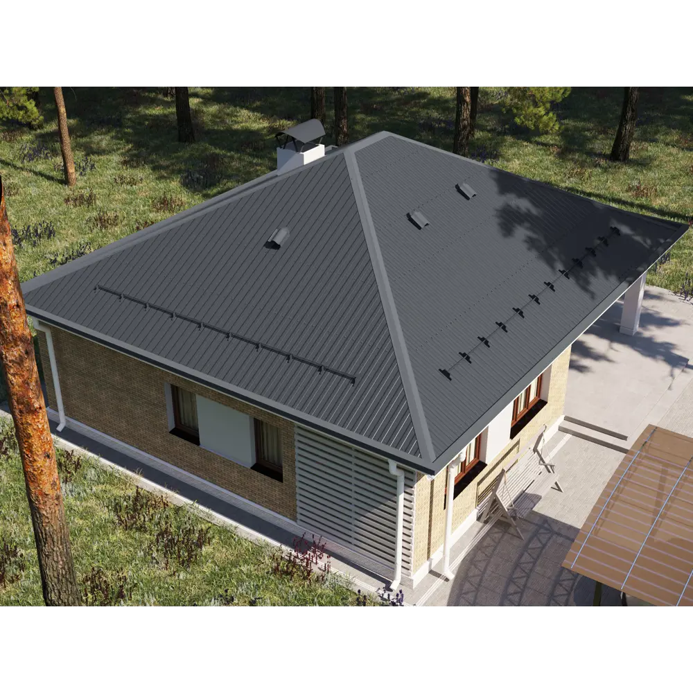 Планка карнизная 100x65 мм 2 м 0.4 мм RAL 7024 графит Santreyd STLM-2188907 - Вид №2