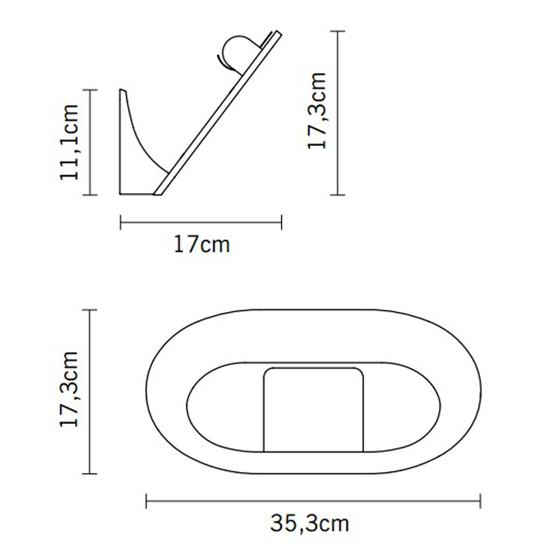 Светильник настенный белый Fabbian D94D0101 FABBIAN  00-3882519 Белый  - Вид №5