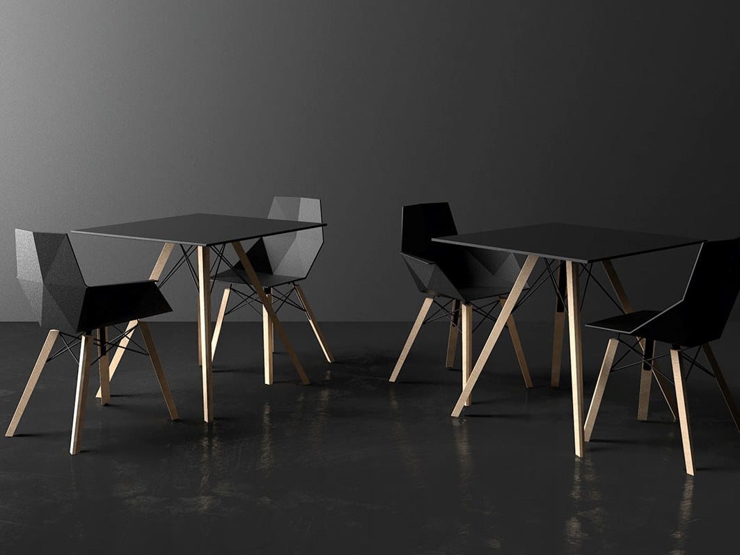 Квадратный обеденный стол в HPL Vondom Faz Wood ARCH-00000568 - Вид №3