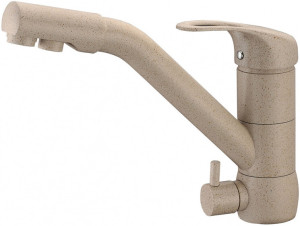 Смеситель ZorG Clean Water ZR 400 KF-12 ПЕСОЧНЫЙ для кухонной мойки, песочный