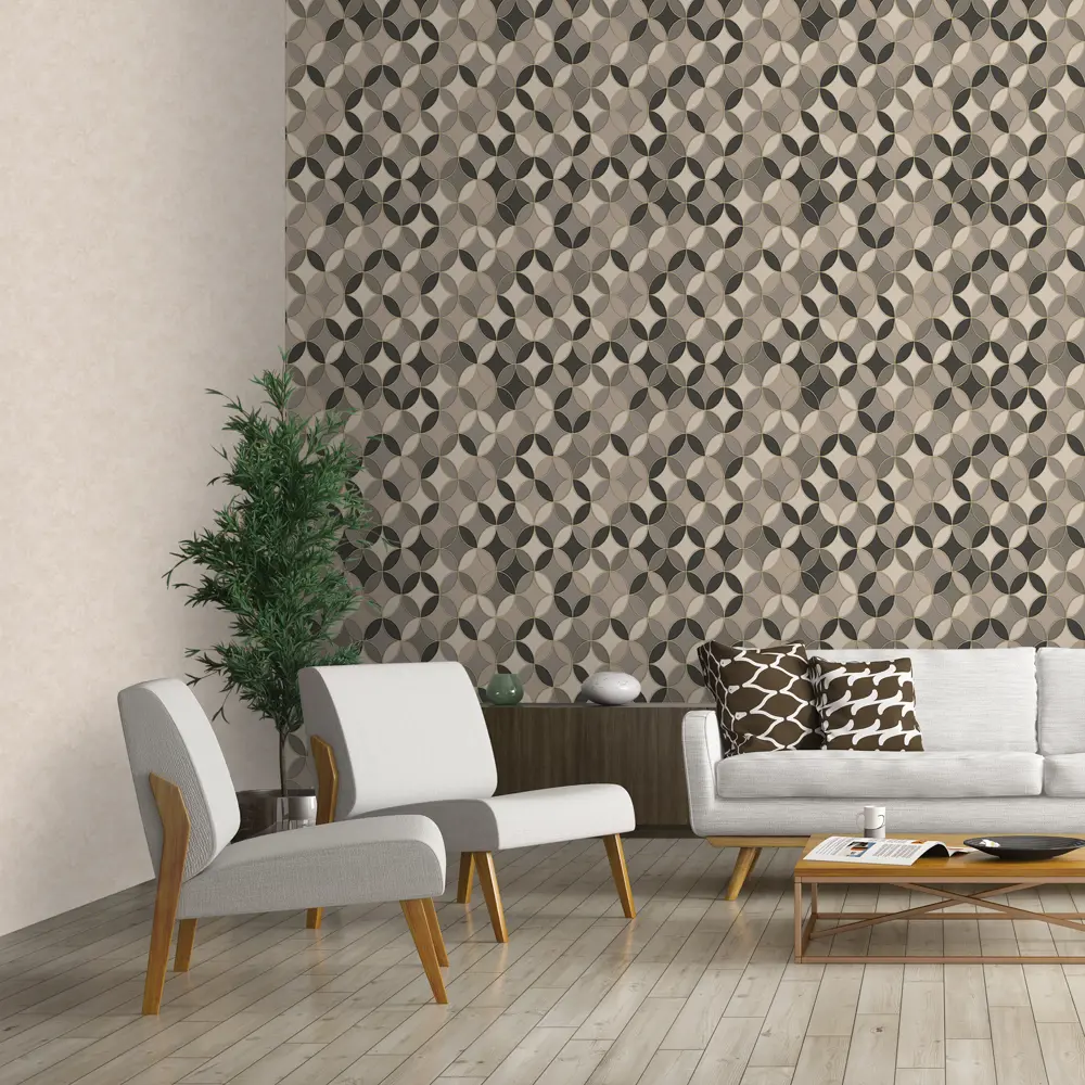 Обои флизелиновые 1,06х10 м цвет коричневый ED3723-5 81961352 STLM-2046007 EURO DECOR Avenue - Вид №4