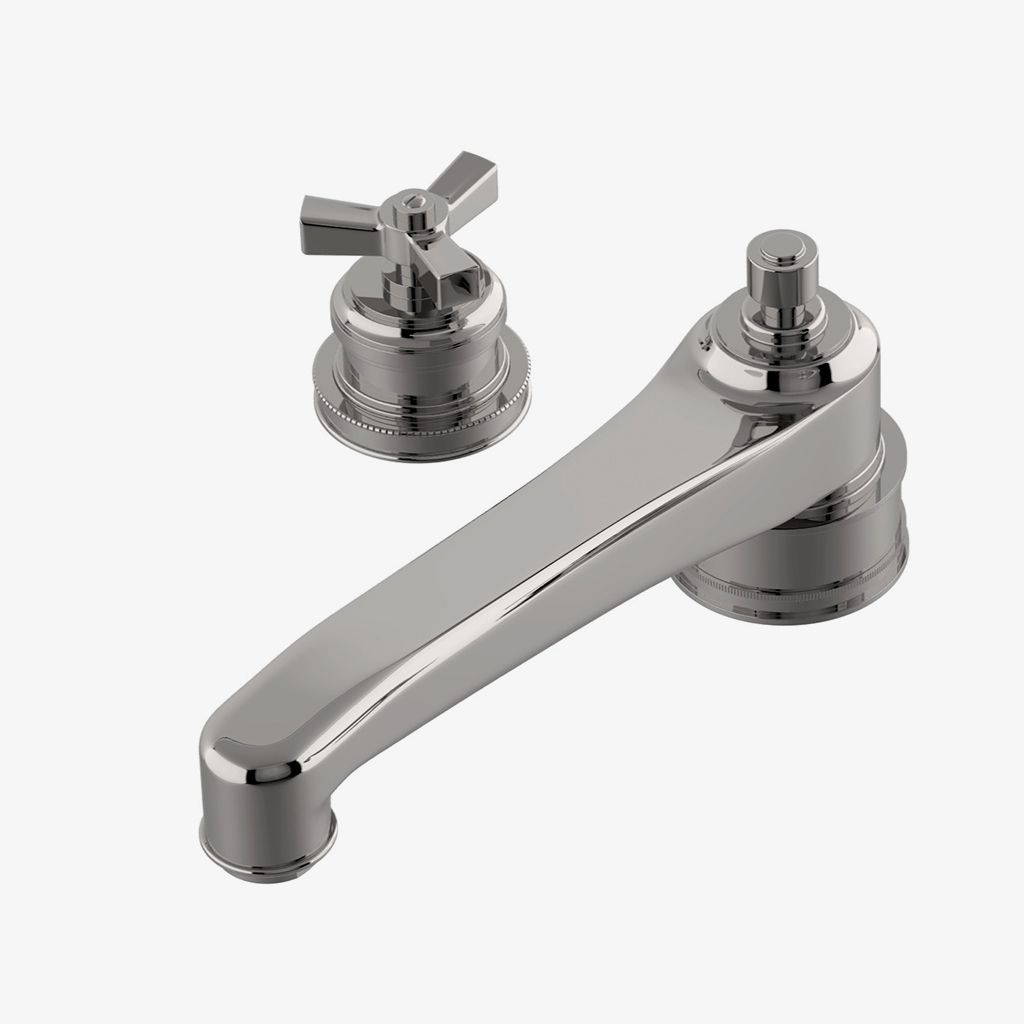 AETF88 Скрытый низкопрофильный наполнитель для ванн Aero с ручным душем и металлическими поперечными ручками Waterworks - Вид №1