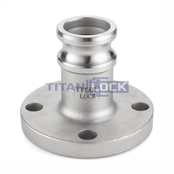 Камлок алюминиевый тип FA, ниппель с фланцем 1 1/2", TL150FAAL TITAN LOCK 