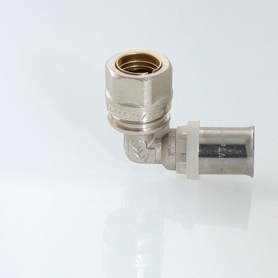 VTm.253.I.001615 Пресс-фитинг –  угольник с переходом на обжимное соединение Valtec 16 x 15 мм  - Вид №8