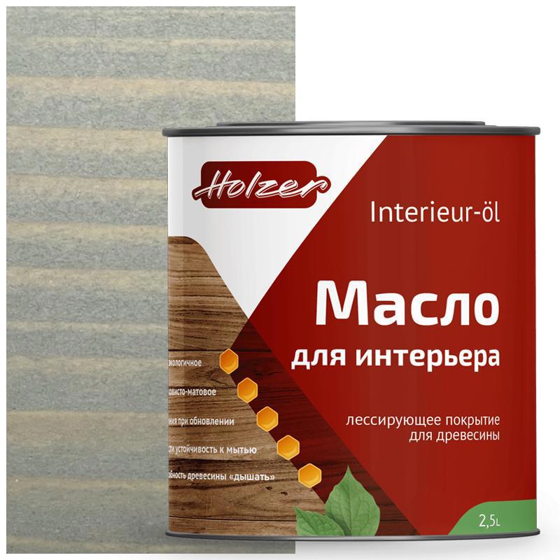 90407712 Масло для интерьера Mint25SeriyLen цвет серый 2.5 л STLM-0218162 HOLZER