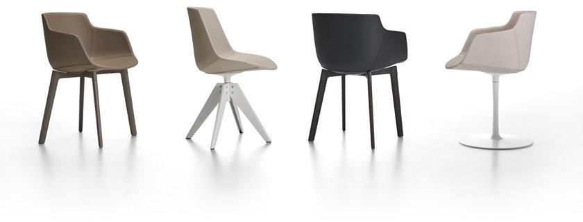 MDF Italia Мягкое кожаное кресло с подлокотниками Flow sun-id-1429258 - Вид №3