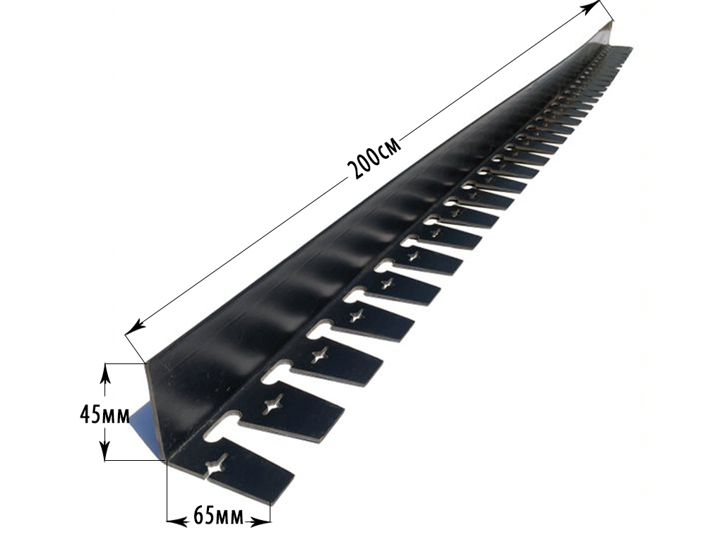 Бордюр "Стафф" 45 мм, длина 2 м ГеоПластБорд GPBST-48 - Вид №1