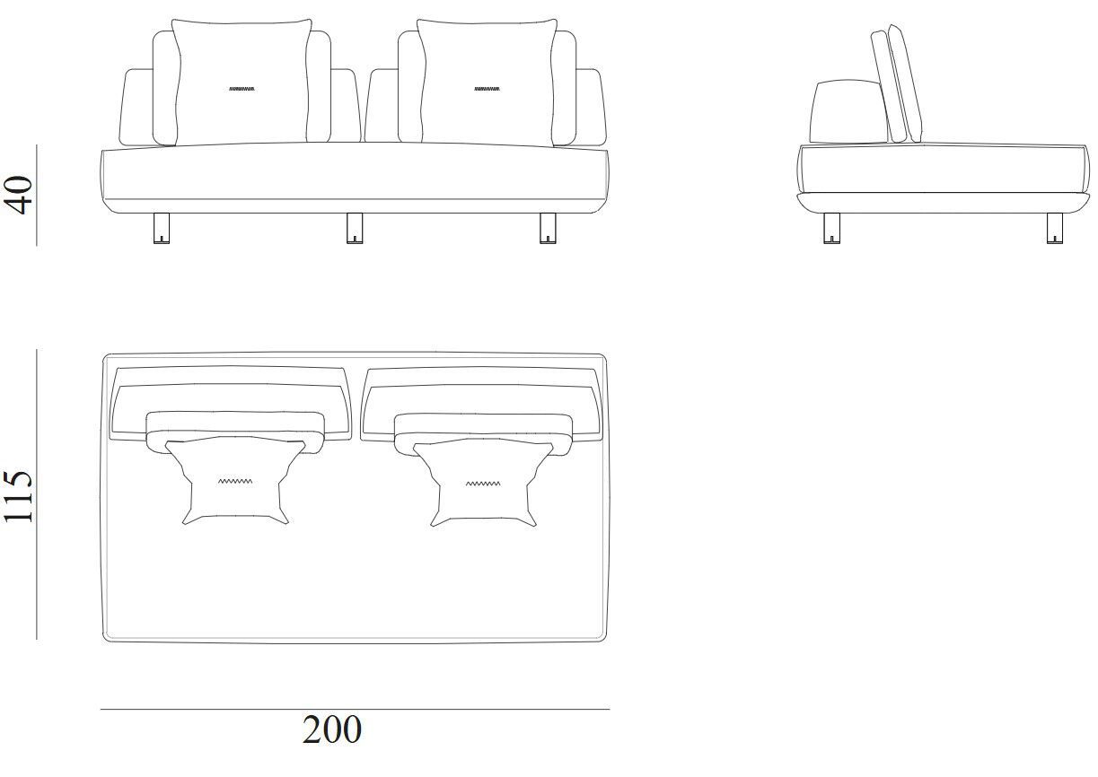 Ткань сад диван Exteta Caprera ARCH-00016629 - Вид №31