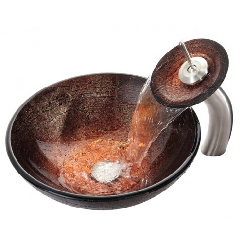 C-GV580-12mm-KGW1700 Накладная раковина на столешницу  прямоугольная Krausru  - Вид №1