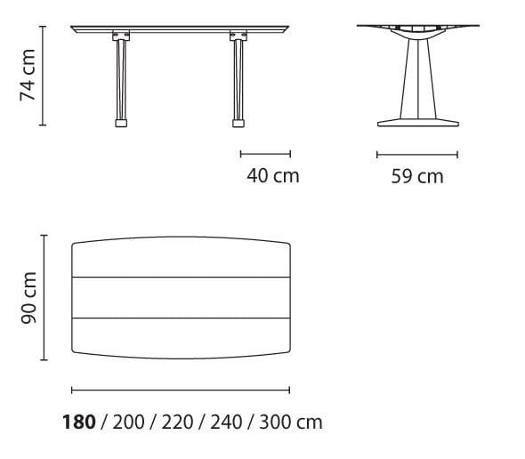 Прямоугольный стол из алюминия и дерева BD Barcelona Алюминий ARCH-00072162 - Вид №2