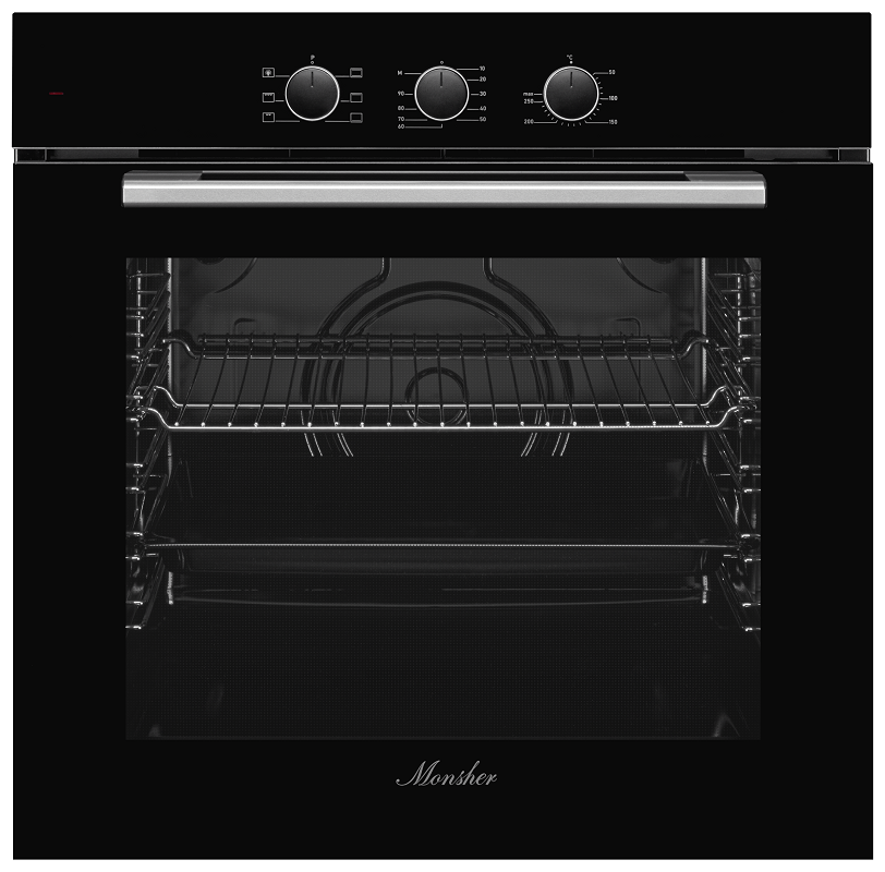 91018475 Электрический духовой шкаф Moe 6026 noir 59.5х59.5х56.7 см цвет черный STLM-0443648 MONSHER