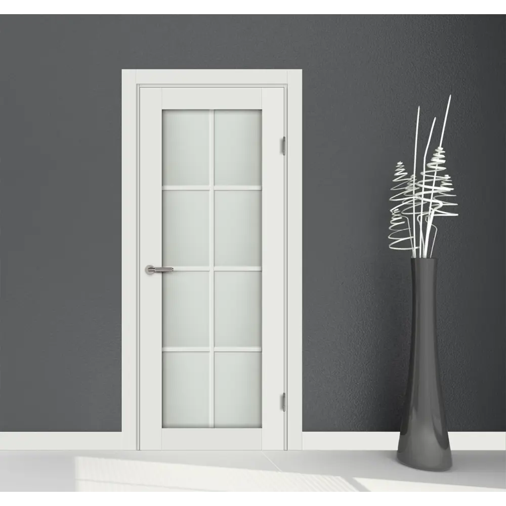 Комплект двери Пьемонт со стеклом 70x200 см Hardflex белый с добором 150 мм МАРИО РИОЛИ STLM-2104317 - Вид №1