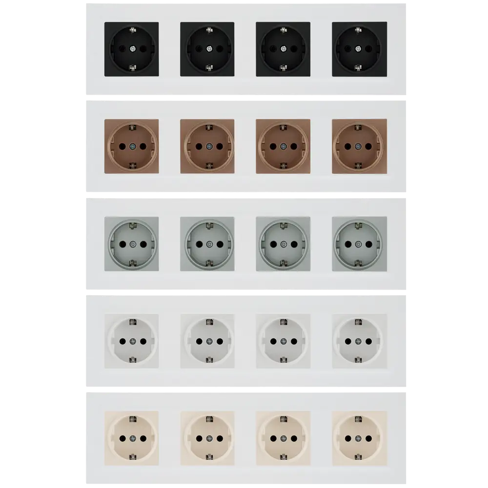 Рамка для розеток и выключателей Legrand Structura 4 поста цвет белый STLM-2127305 - Вид №1